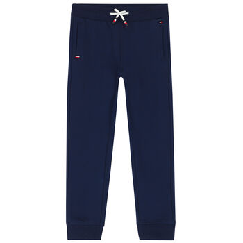 Boys Navy Logo Joggers