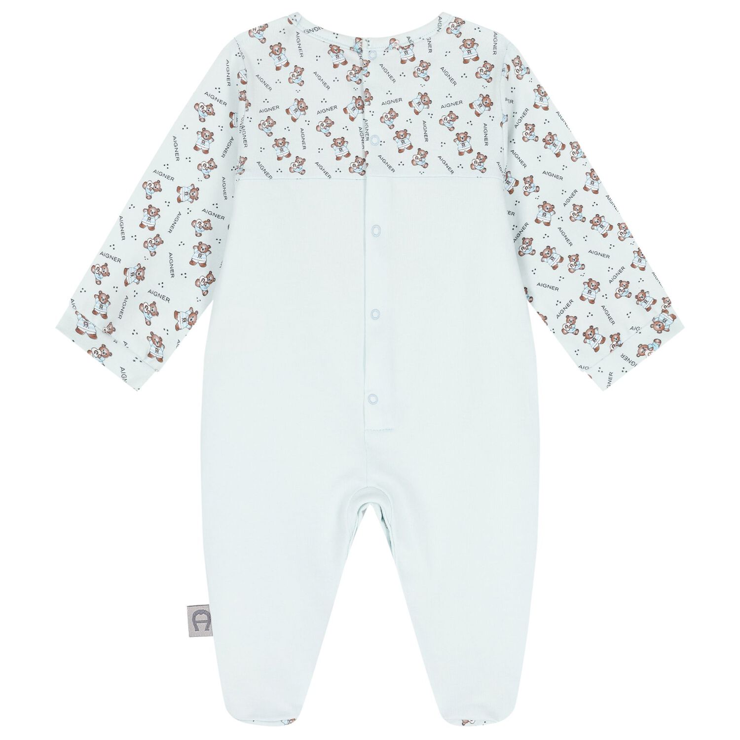 طقم  أفرول أولاد بشعار تيدي باللون الأزرق, 1, hi-res