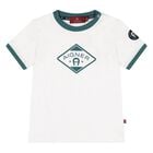 Younger Boys White Logo T-Shirt, 1, hi-res