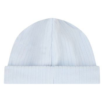 Baby Boys Blue Ribbed Hat