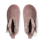 Girls Metallic Pink Faux Leather Bow Boots, 2, hi-res