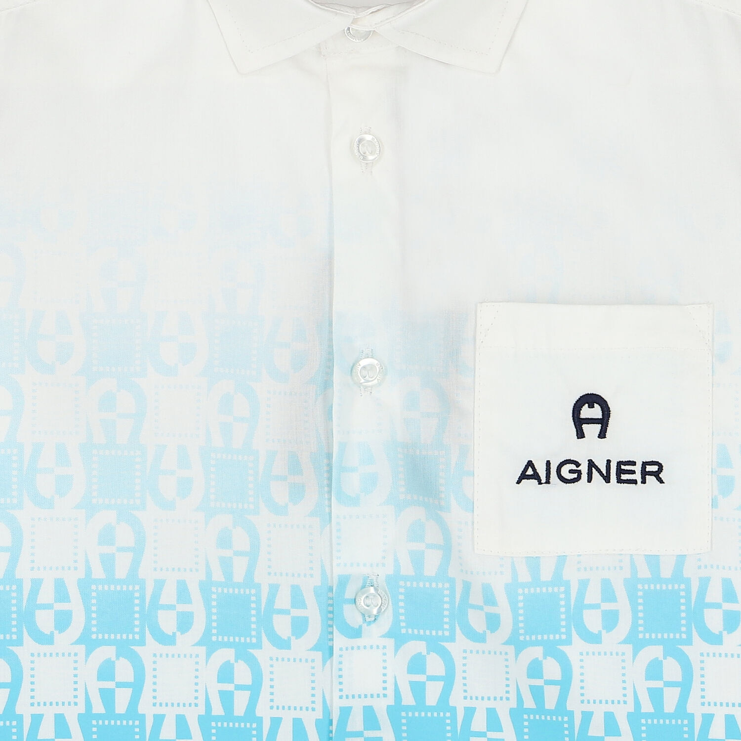 Boys White Logo Shirt, 1, hi-res