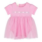 Baby Girls Pink Logo Bodysuit Dress, 1, hi-res