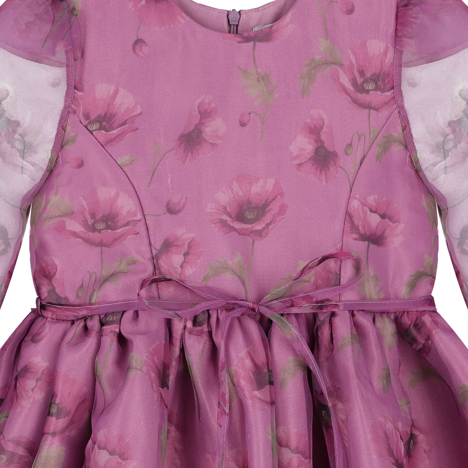 فستان بنات مزين بزهور باللون البنفسجى, 1, hi-res image number null