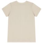 Boys Beige Logo T-Shirt, 1, hi-res
