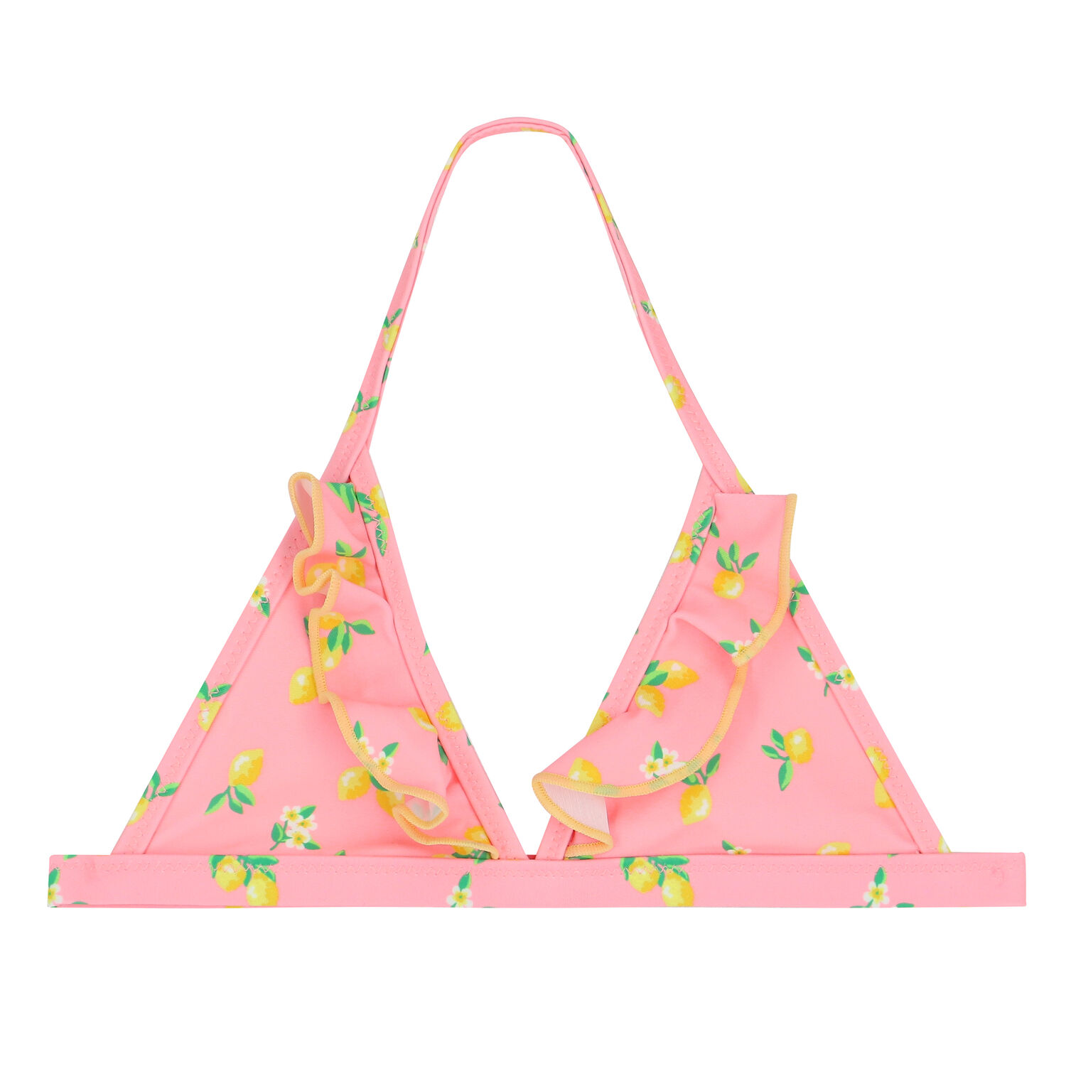 Girls Pink Lemon & Floral Bikini, 1, hi-res