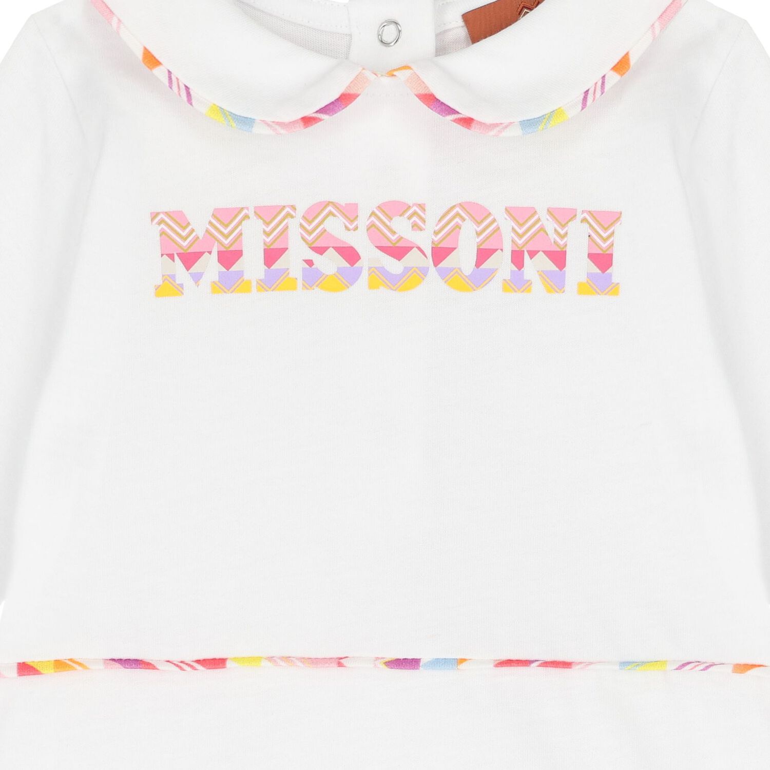 طقم افرول بنات هديه بشكل زجزاج باللون الابيض, 1, hi-res