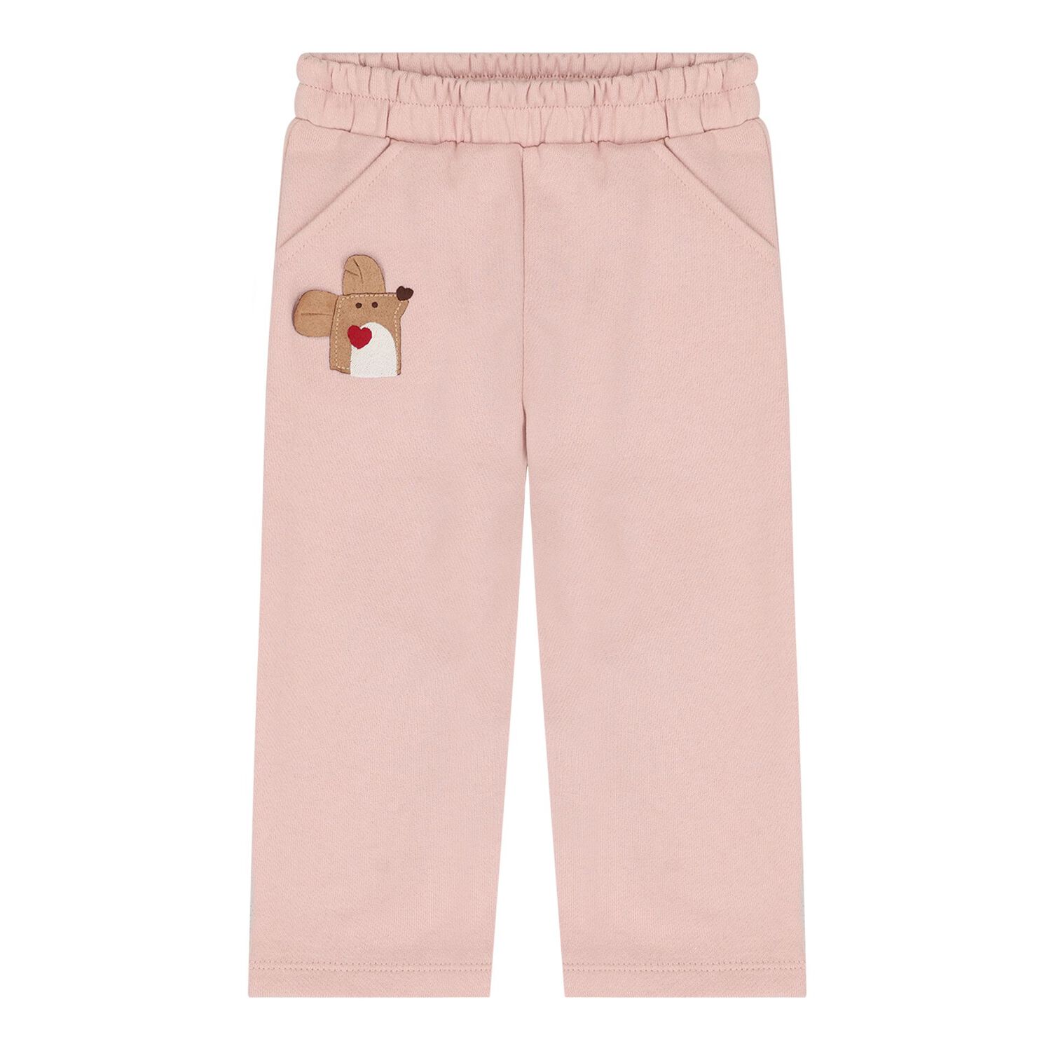 Baby Girls Pink & Beige Tracksuit Set, 1, hi-res