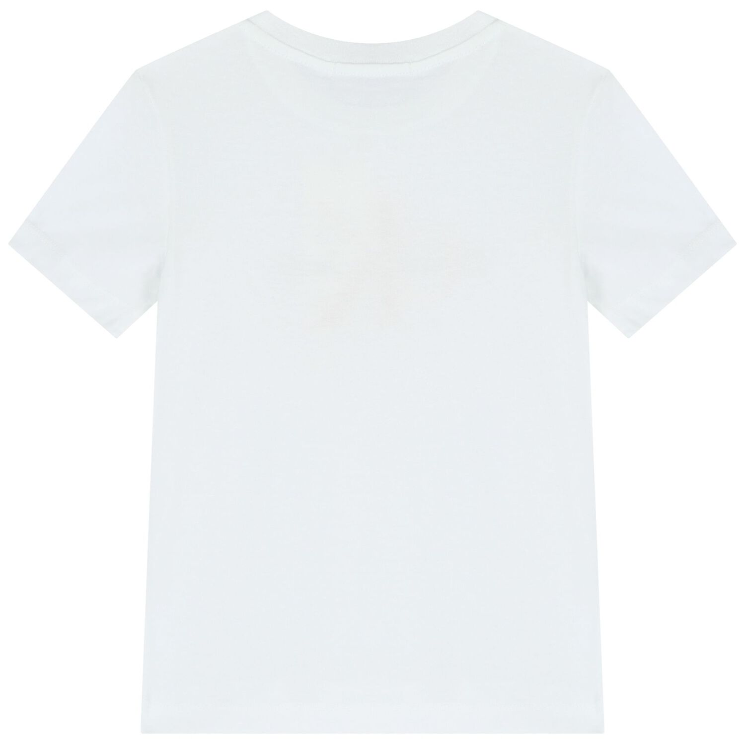 Boys White Logo T-Shirt, 8, hi-res image number null