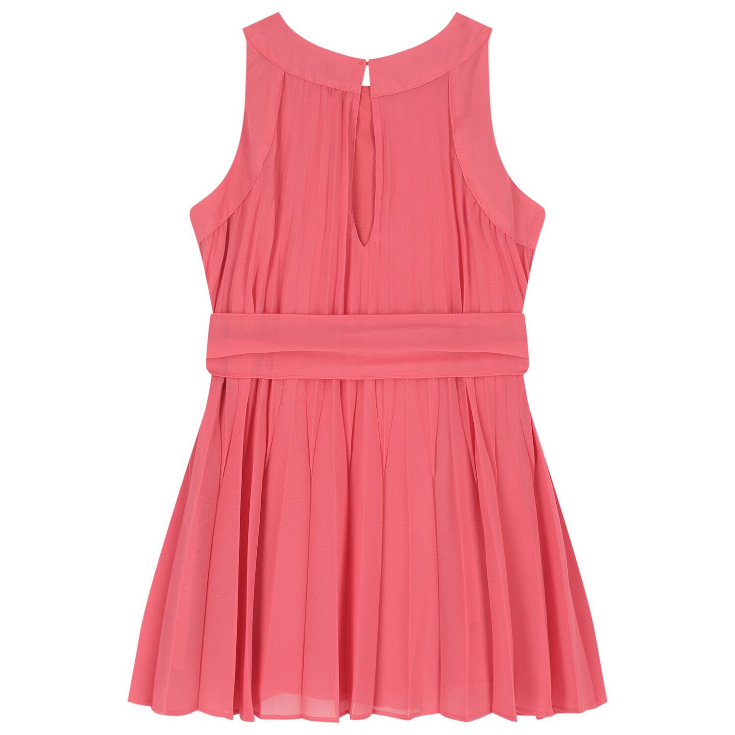 Girls Pink Pleated Dress, 1, hi-res