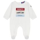 Baby Boys White Logo Babygrow, 1, hi-res