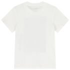 Boys White Logo T-Shirt, 2, hi-res
