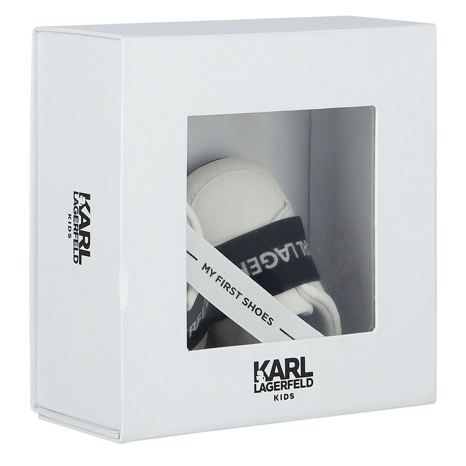 White Logo Baby Pre-Walker Shoes, 1, hi-res