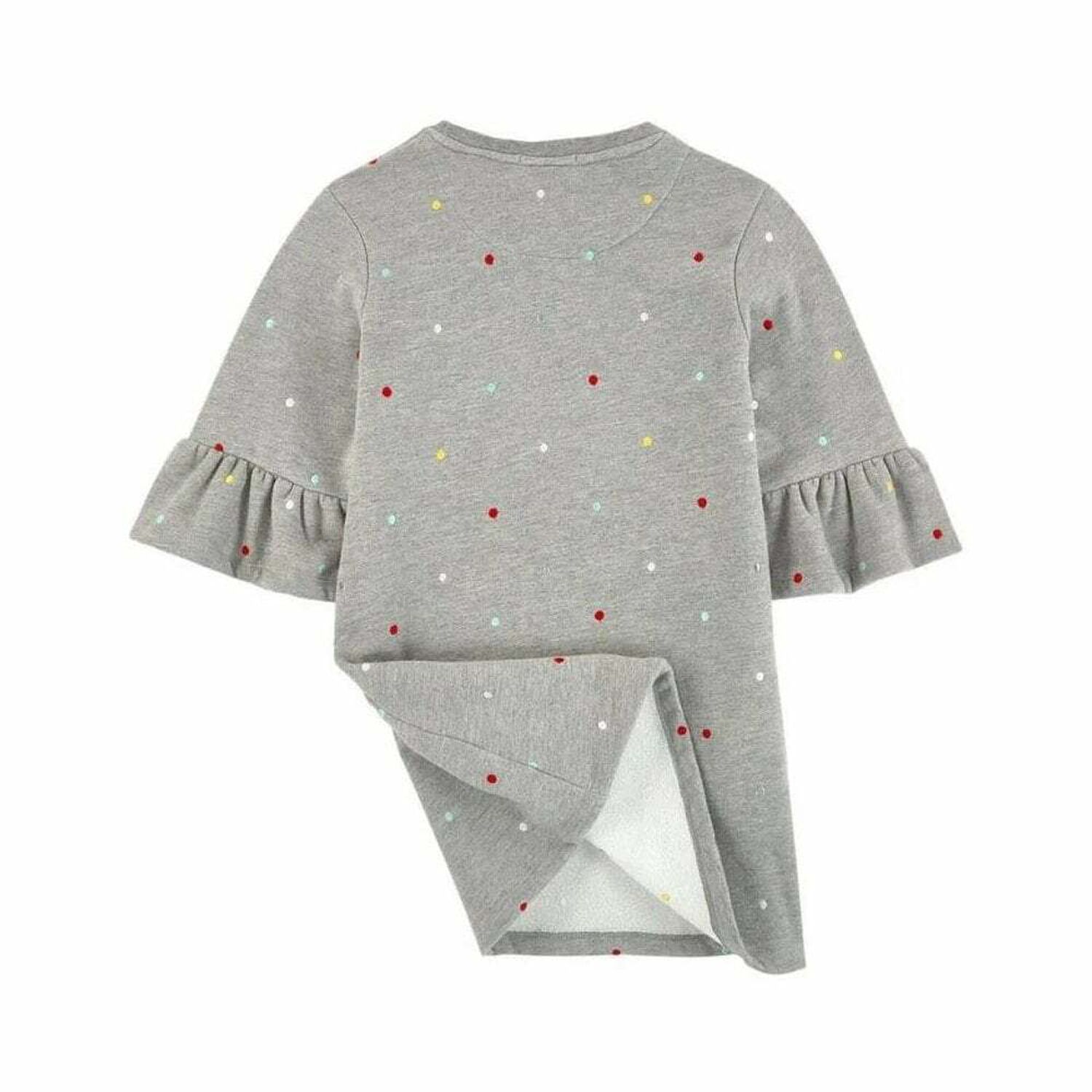 Girls Grey Jersey Dress, 1, hi-res image number null