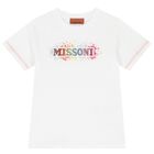 Girls White Logo T-Shirt, 1, hi-res