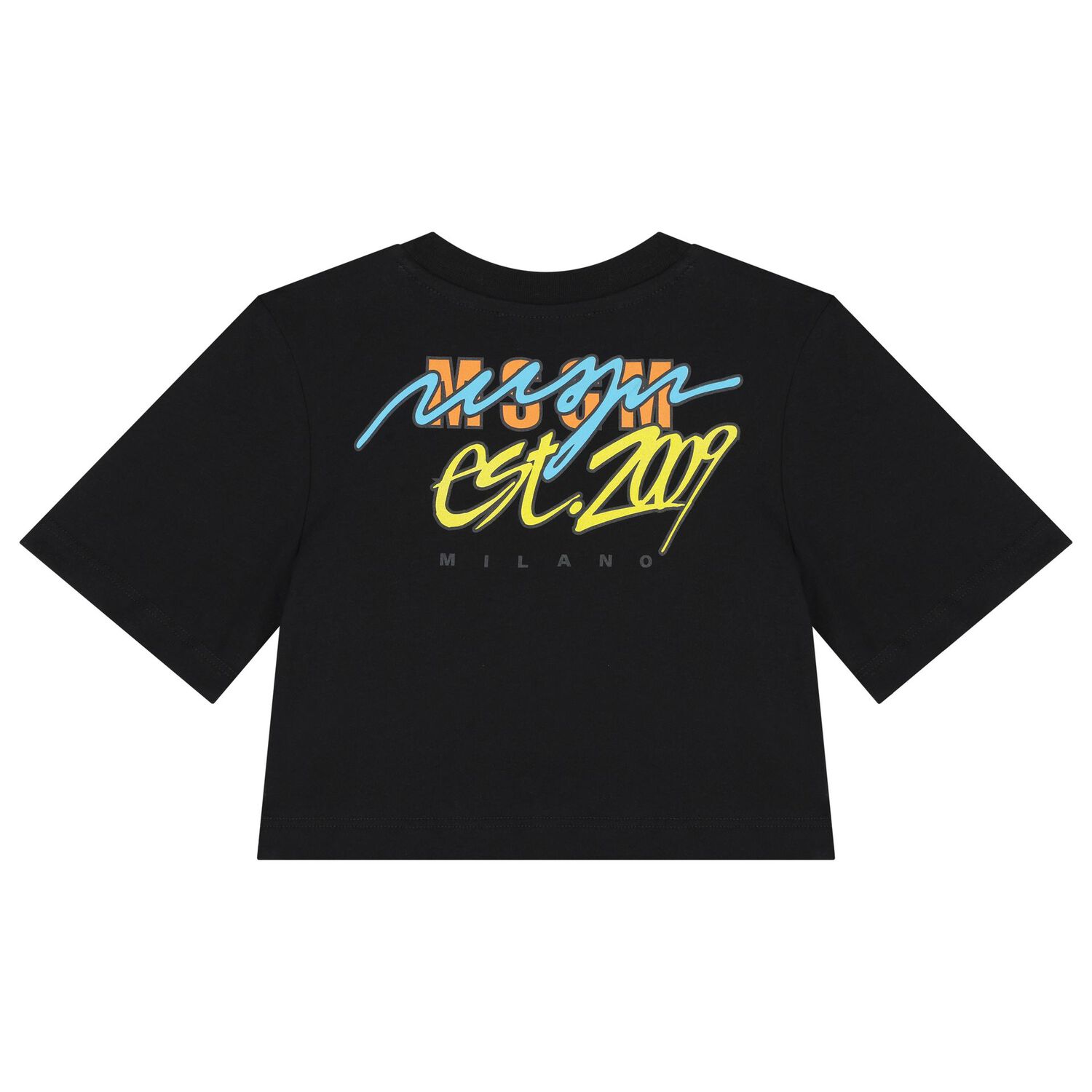 تيشيرت بنات بالشعار باللون الأسود, 2, hi-res image number null