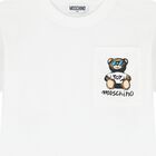 طقم شورت اولاد بطبعه تيدى بير باللون الابيض والاسود, 2, hi-res