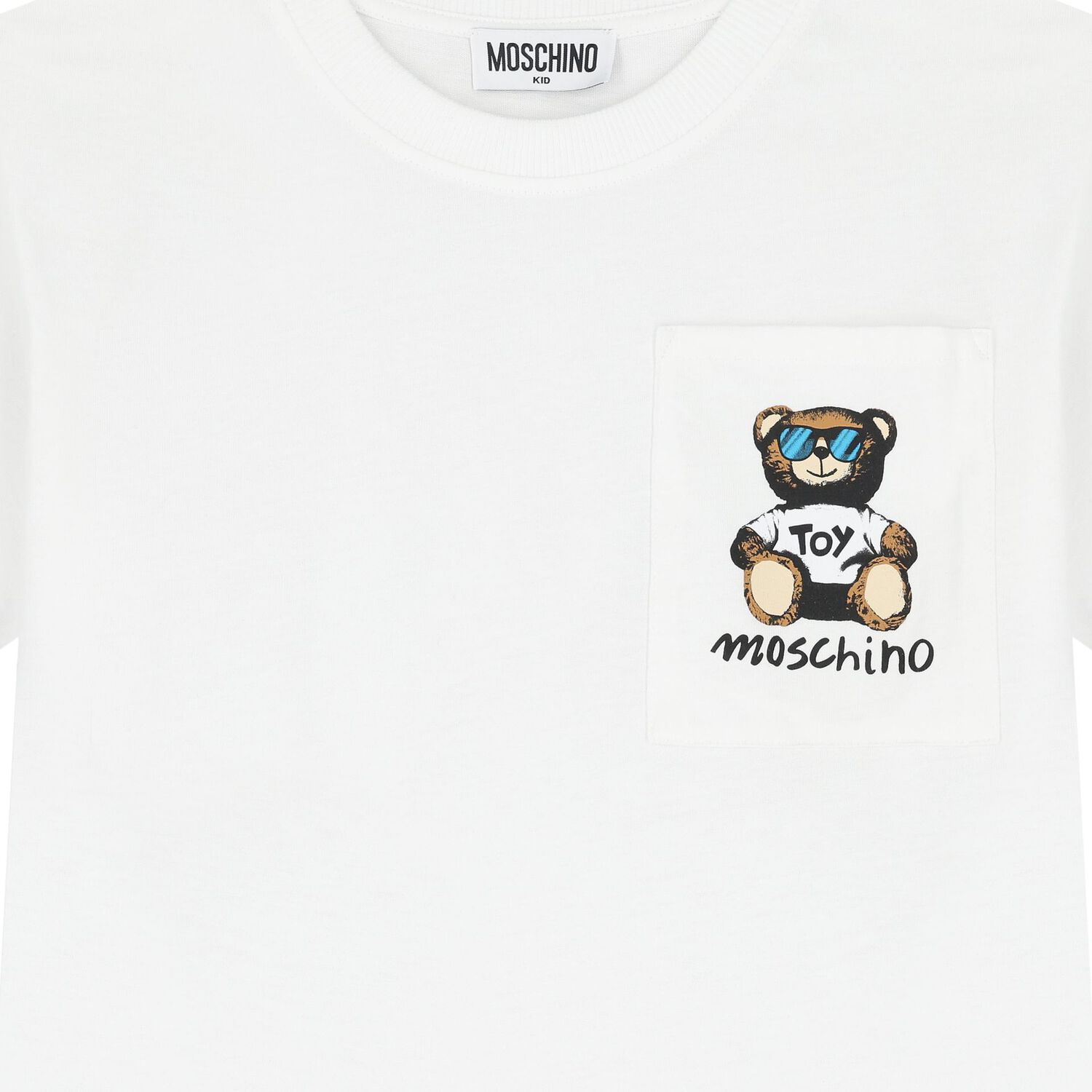 طقم شورت اولاد بطبعه تيدى بير باللون الابيض والاسود, 2, hi-res