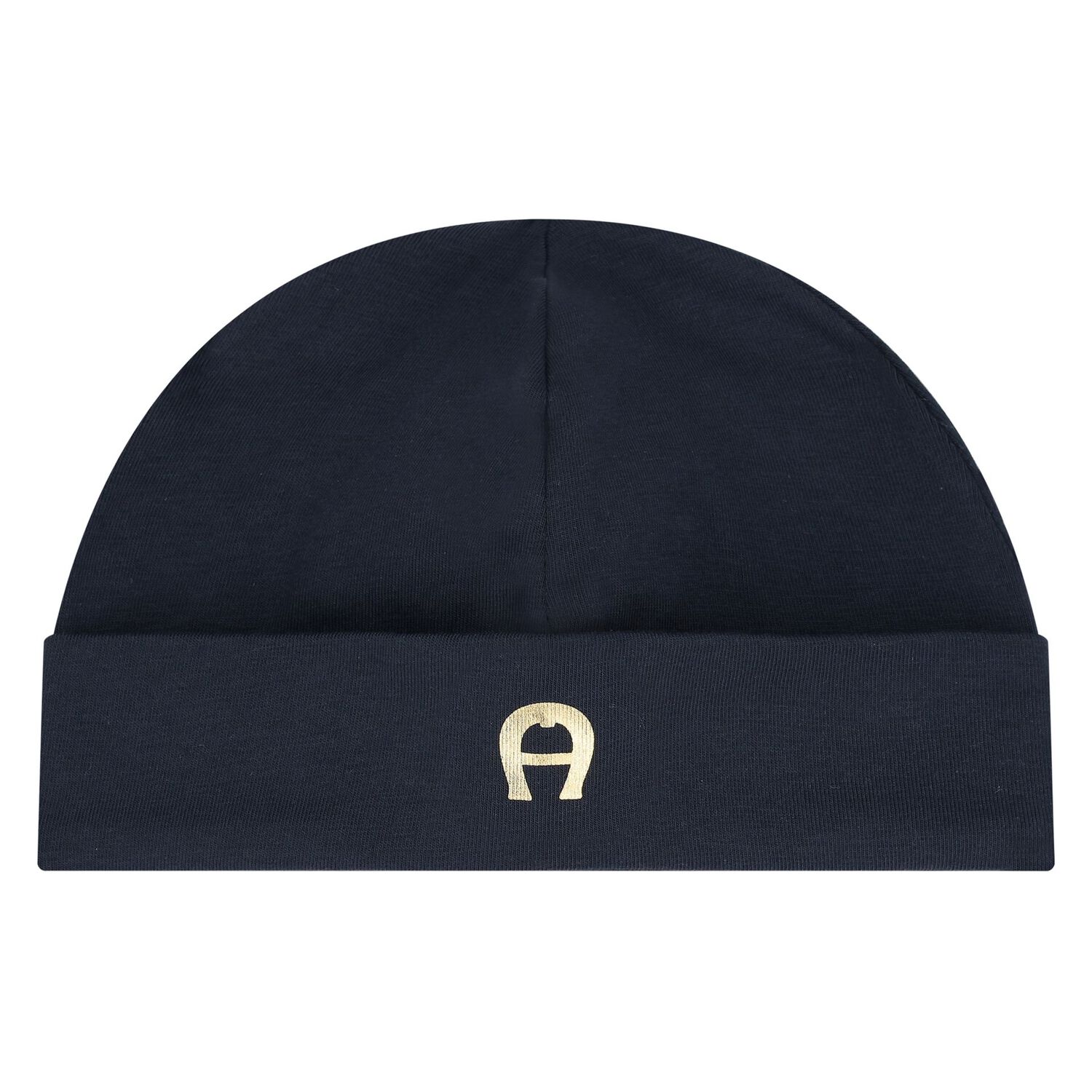 طقم هدايا ملابس أطفال وقبعة ومريلة باللون الكحلي والذهبي للأولاد, 1, hi-res