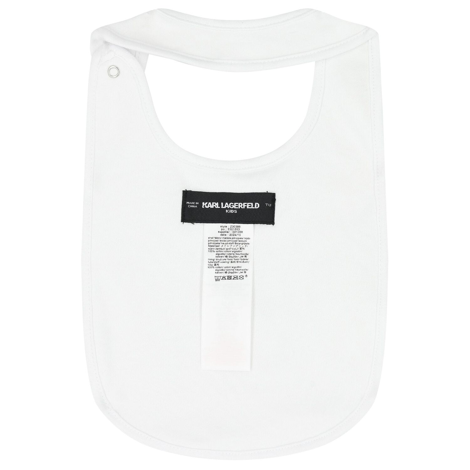 White Ikonik Logo Baby Bibs (3-Pack), 1, hi-res
