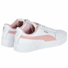 Girls White & Pink Logo Trainers, 1, hi-res