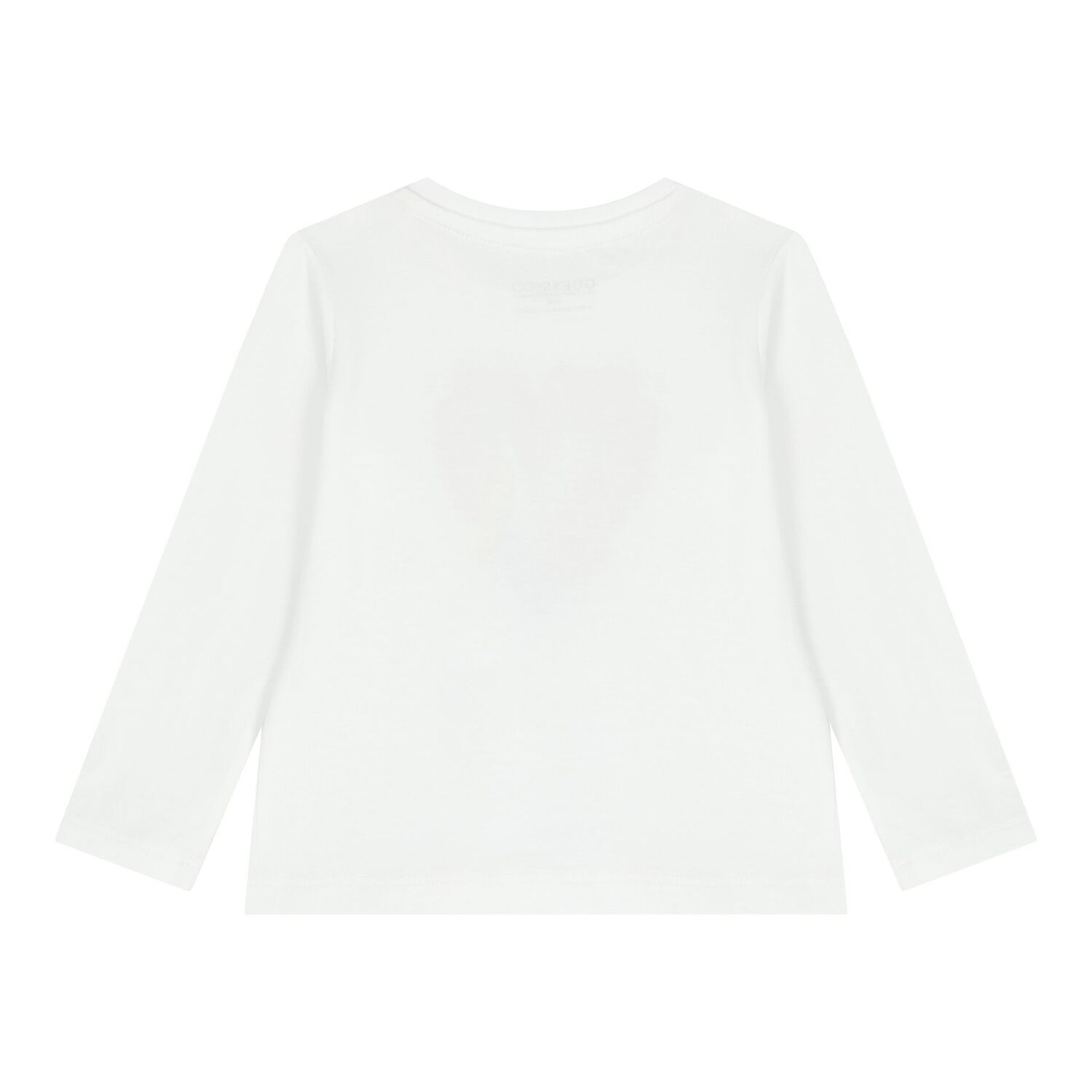 Baby Girls White Logo Long Sleeve Top, 1, hi-res image number null