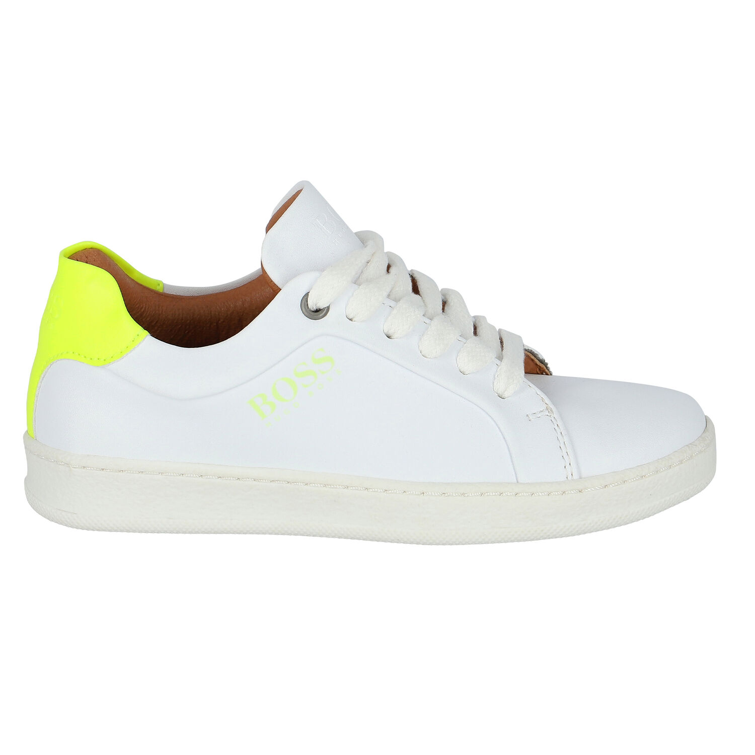Boys White Mini Me Logo Trainers, 1, hi-res image number null