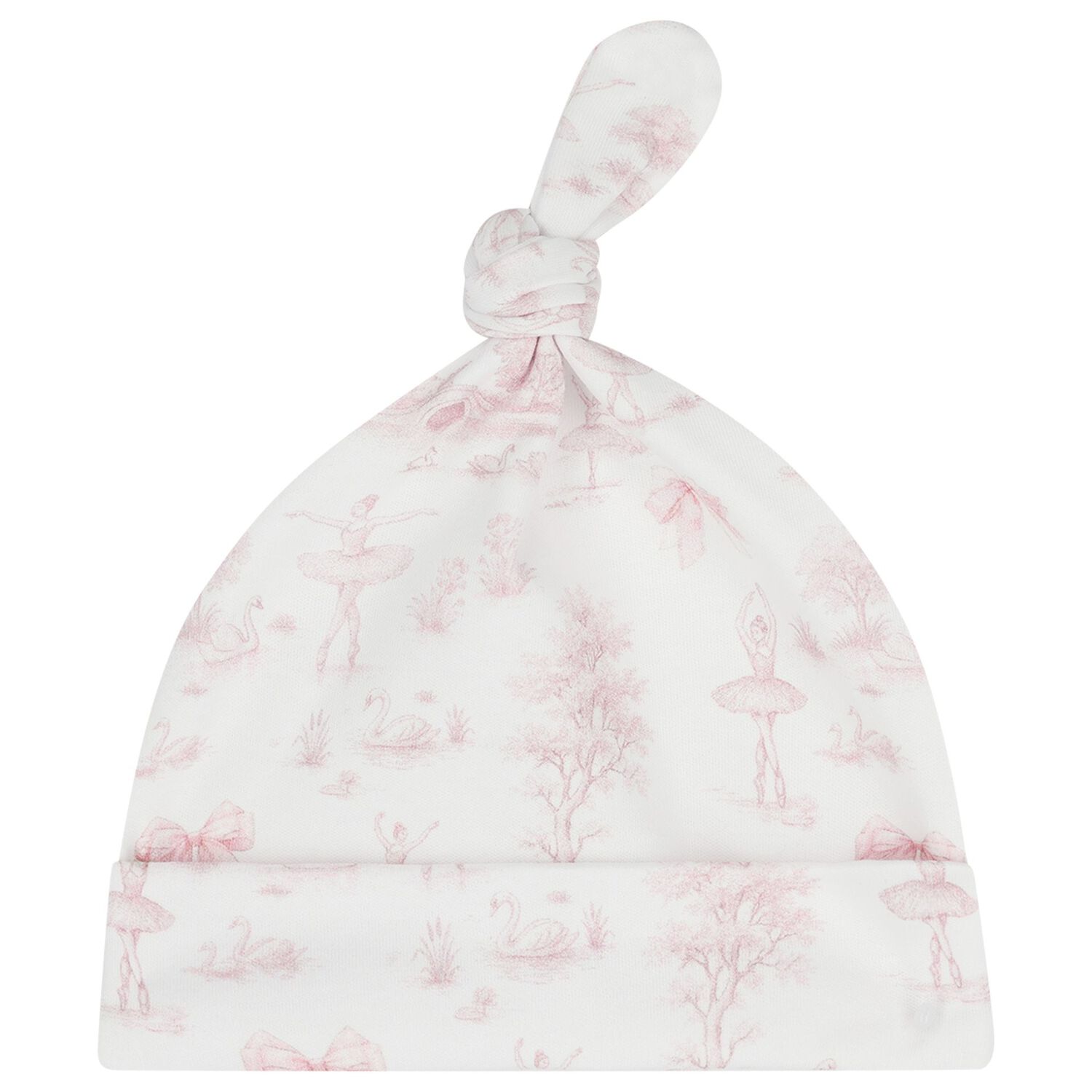 طقم هدايا ملابس أطفال للبنات الصغيرات باللونين الأبيض والوردي بنقشة البجعة, 1, hi-res