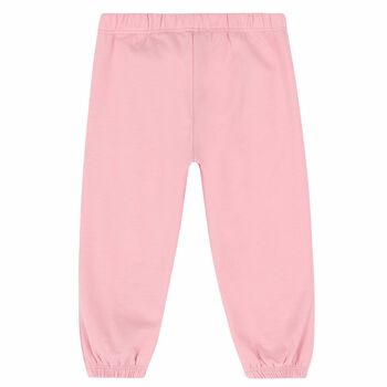 Younger Girls Pink Logo Joggers