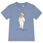 Boys Blue Polo Bear T-Shirt, 2, hi-res
