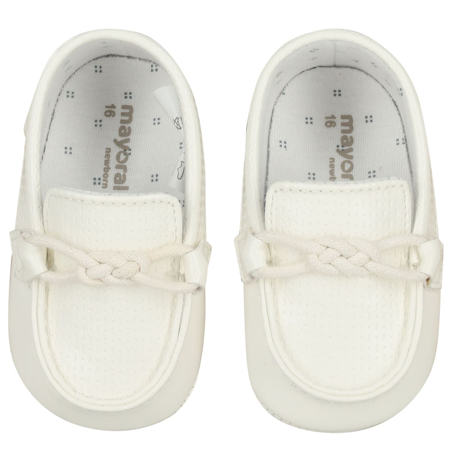 Baby Boys Ivory Leather Pre Walker Moccasins, 1, hi-res