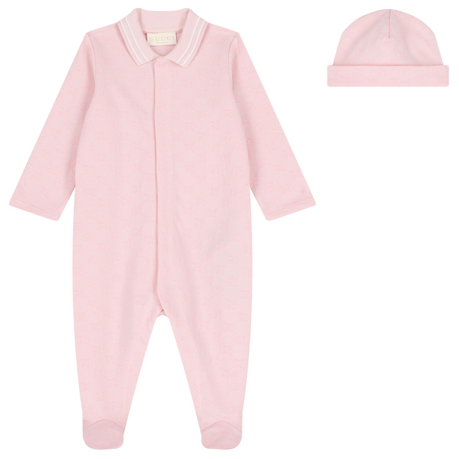 Baby Girls Pink GG Logo Babygrow Gift Set, 2, hi-res