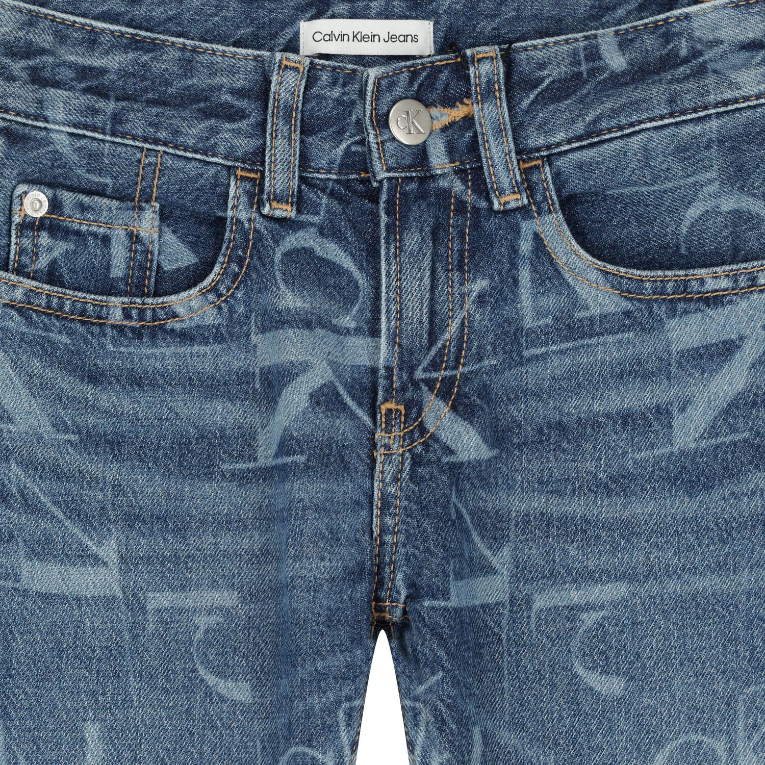 Boys Blue Logo Denim Jeans, 1, hi-res image number null