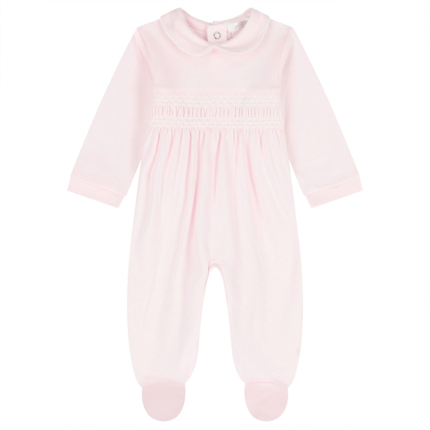 Baby Girls Pink Smocked Babygrow Gift Set, 3, hi-res