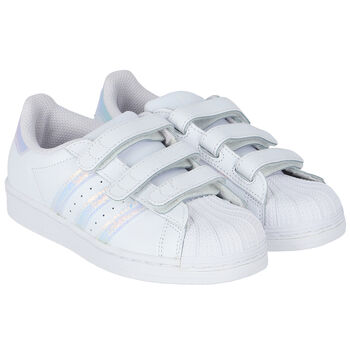 Girls White Superstar Trainers