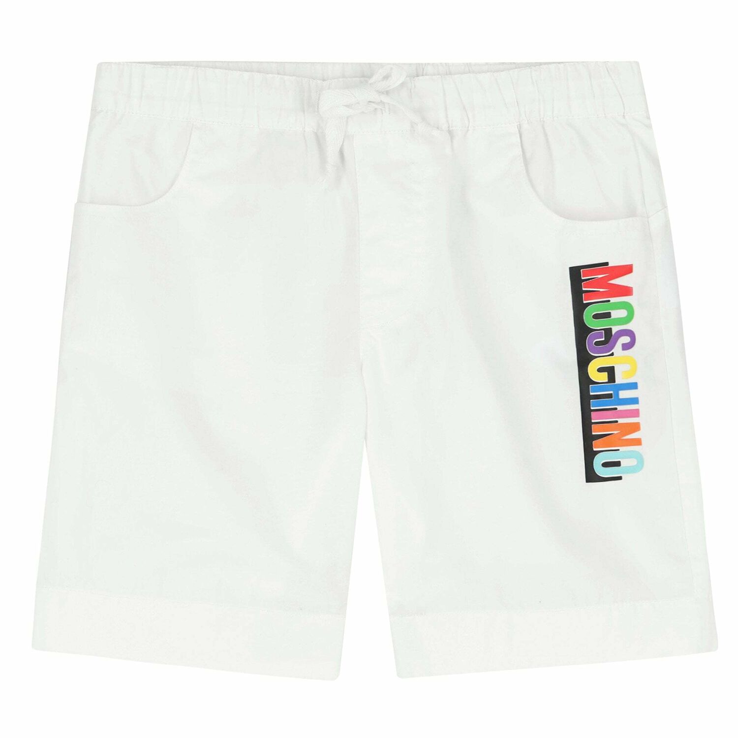 Boys White Logo Shorts, 1, hi-res image number null