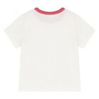 طقم شورت قطني باللون العاجي والأحمر للأولاد , 1, hi-res