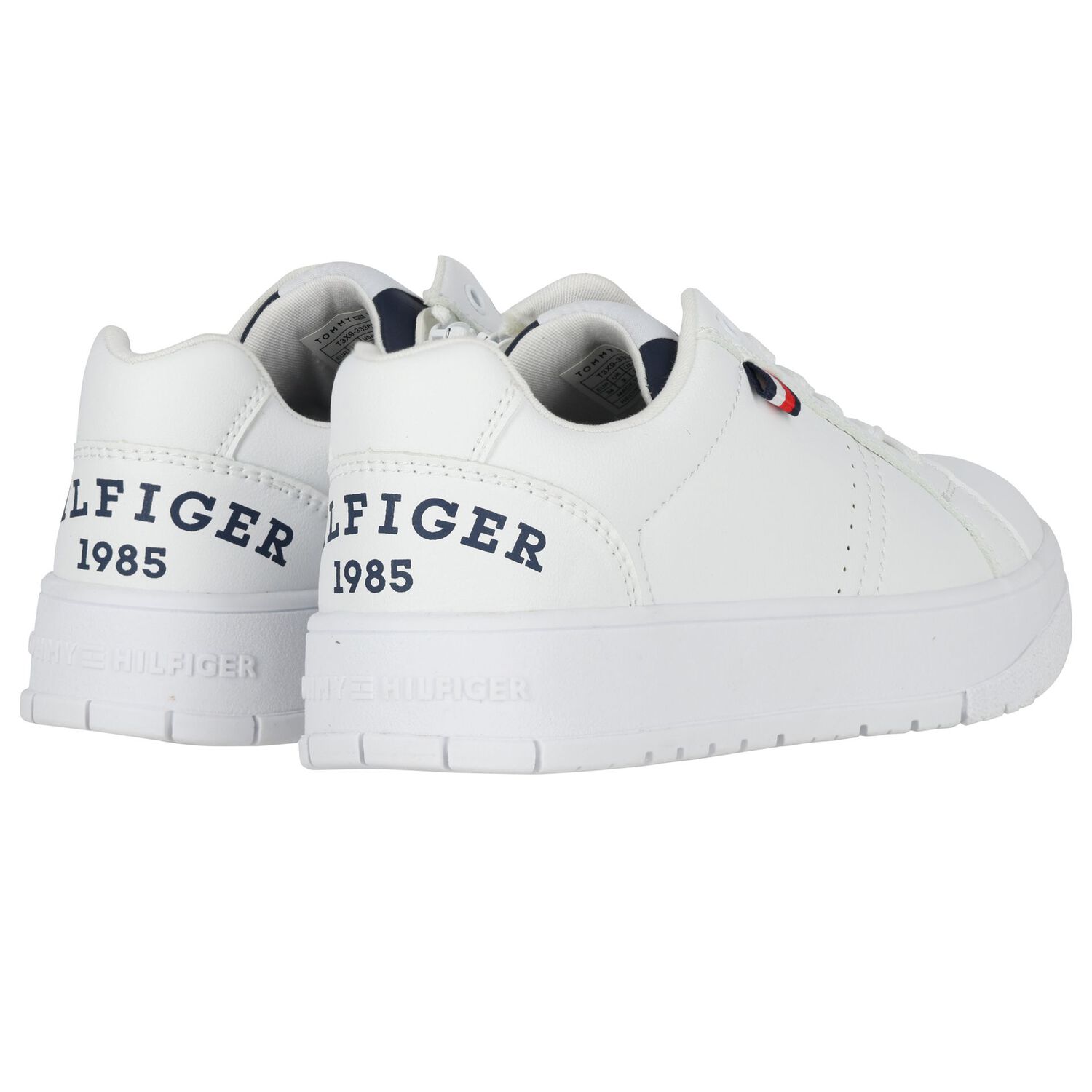 White Logo Trainers, 1, hi-res