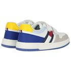 Boys White Logo Leather Trainers, 1, hi-res