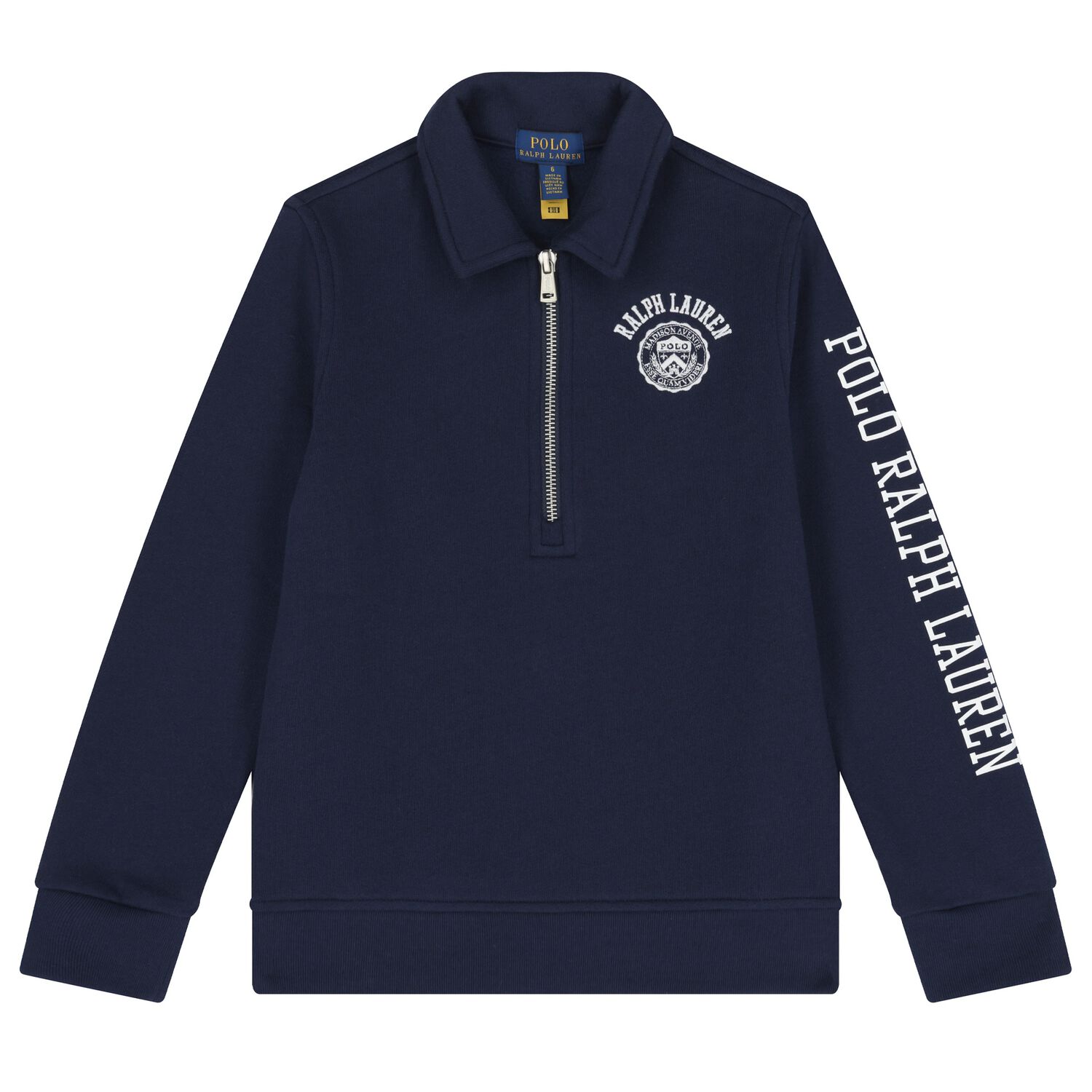 Boys Navy Blue Logo Sweatshirt, 1, hi-res