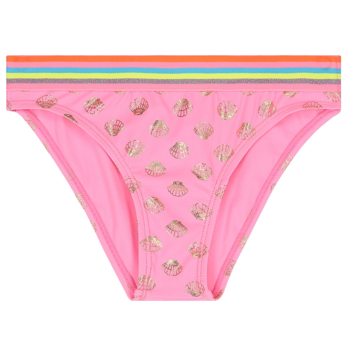 Girls Pink Shell Bikini, 1, hi-res