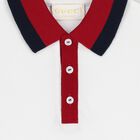 قميص بولو مخطط أبيض للأولاد الصغار, 2, hi-res