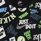 طقم شورت اولاد بالشعار باللون الازرق والاسود , 1, hi-res