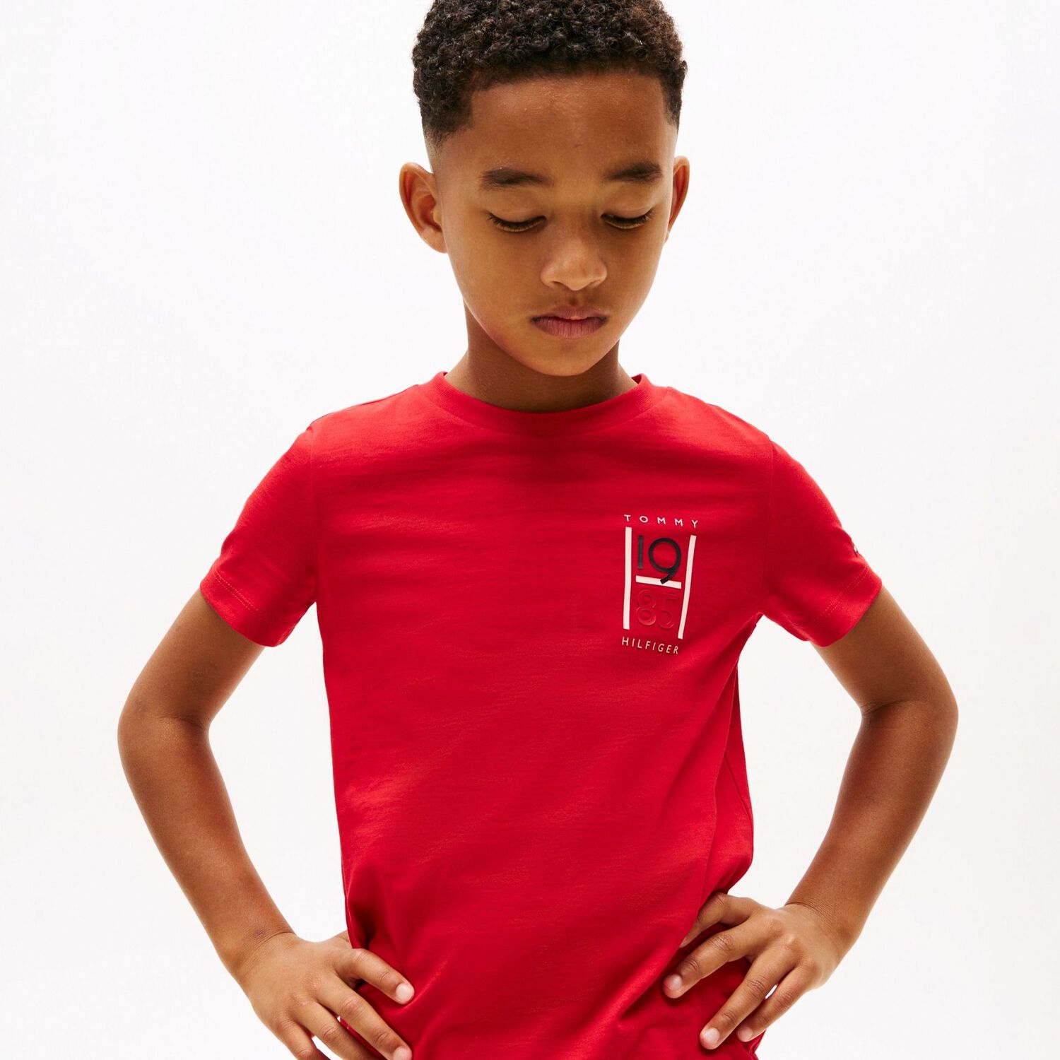 Boys Red Cotton Graphic T-Shirt, 2, hi-res
