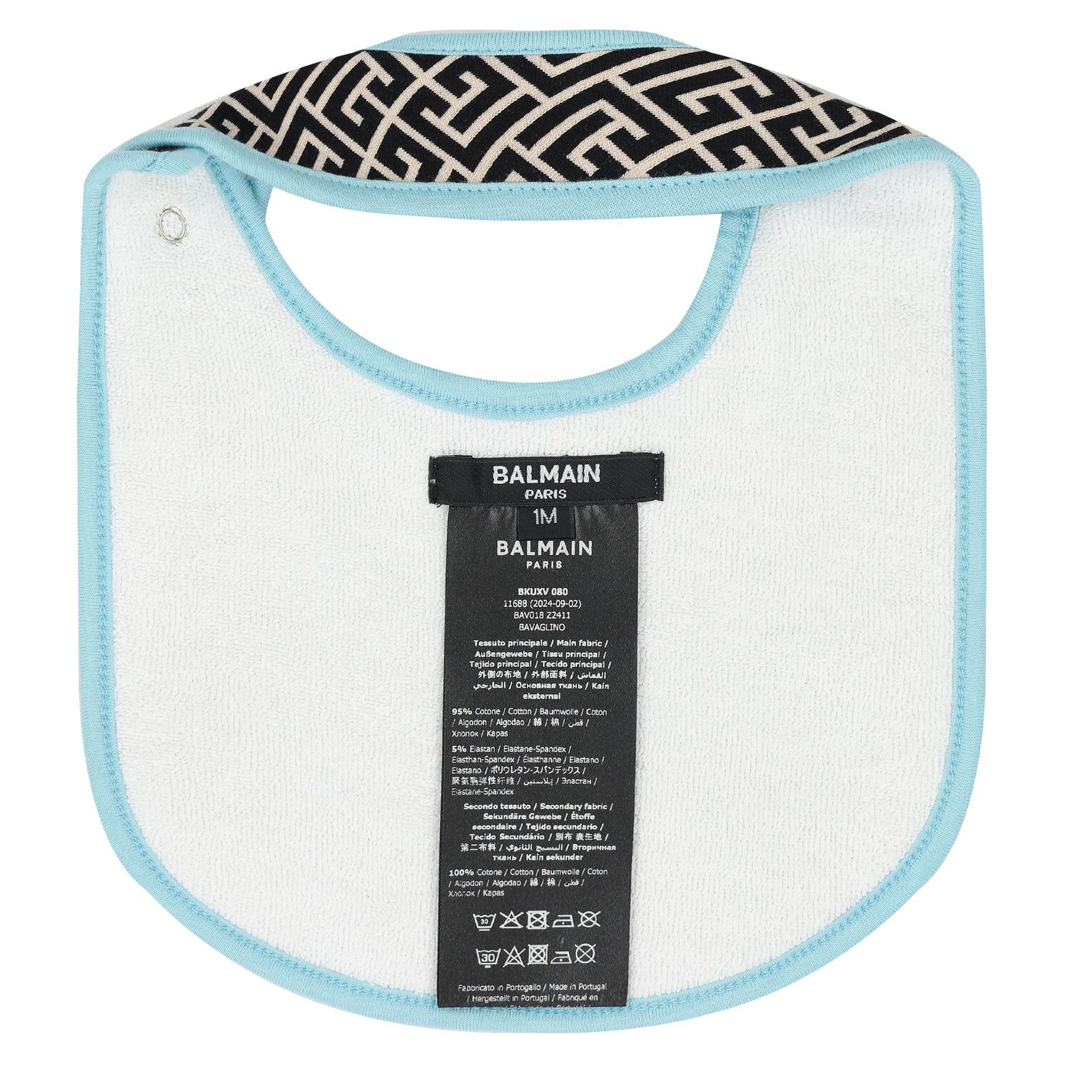 طقم هدايا ملابس أطفال بطبعة أحرف أولية باللون الأزرق للأولاد الصغار, 1, hi-res