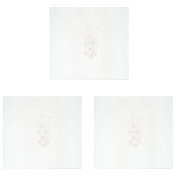 Baby Girls White & Pink Muslin Swaddles (3-Pack)