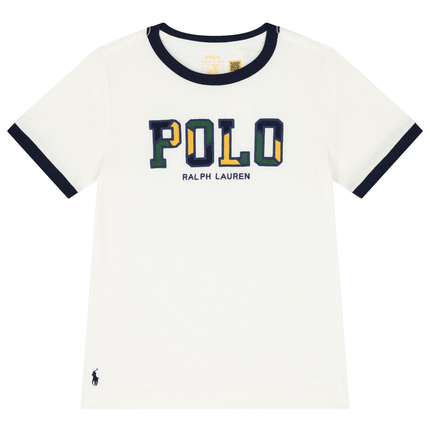 Boys White Logo T-Shirt, 3, hi-res