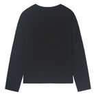 Girls Beige Embellished Long Sleeve Top, 1, hi-res