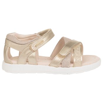 Younger Girls Gold Sandals