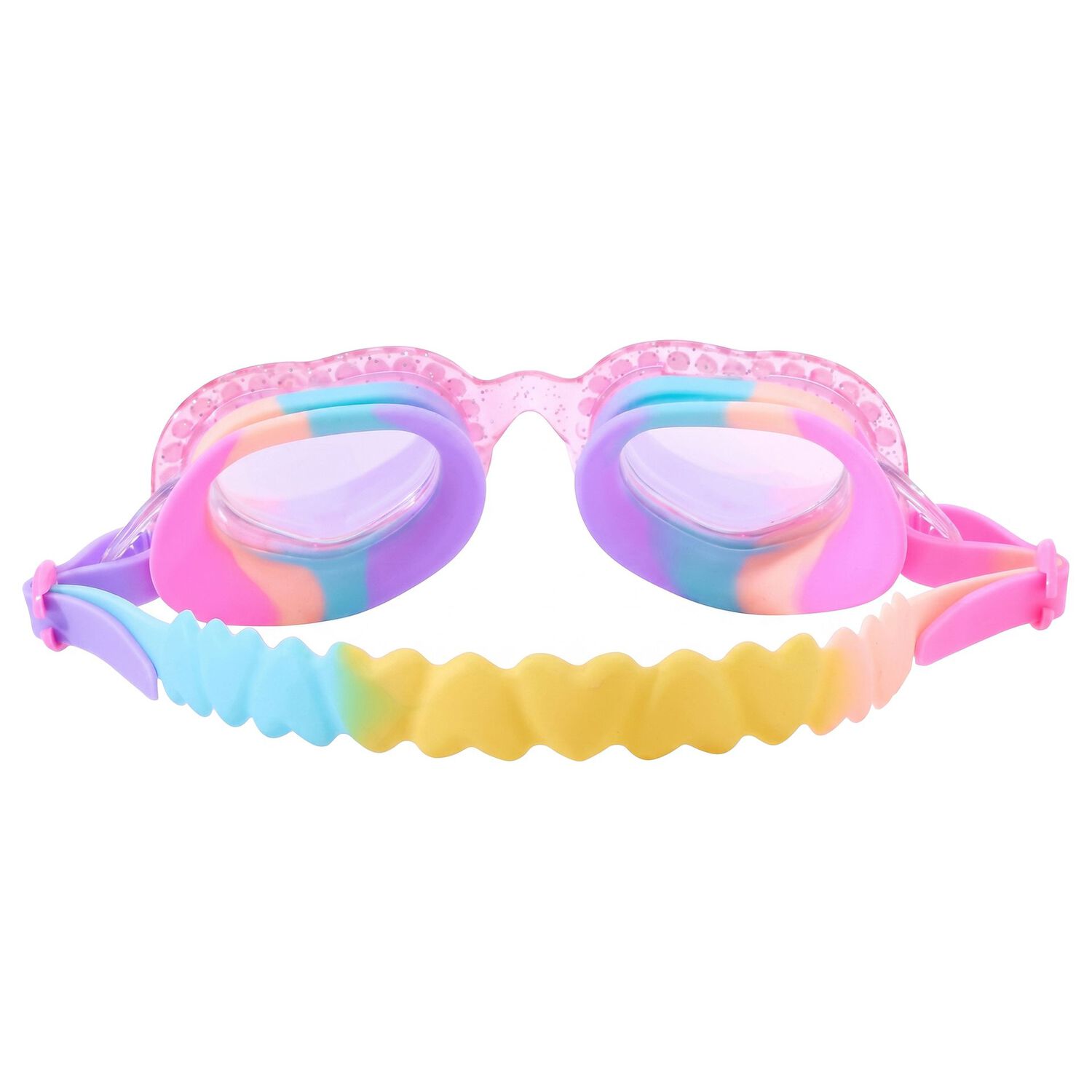 Girls Pink Heart Swimming Goggles, 1, hi-res